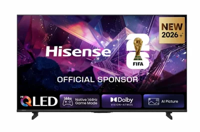 Hisense 75" E7S Pro, 4K Ultra HD 3840x2160, QLED, Quantum Dot, 144Hz, HDR 10+ adaptive, HLG, Dolby Vision, Hi-Concerto,Dolby Vision Atmos, Smart TV, WiFi 5GHz, WiFi Direct,Light Sensor, BT, Anyview Cast, 4xHDMI, 2xUSB, LAN, CI+, DVB-T2/C/S2, Black