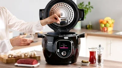 Мултикукър Tefal Cook4me Connect CY855830, 6L, 150 български рецепти, черен