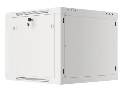 Lanberg rack cabinet 19" wall-mount 9U/600x600 for self-assembly with metal door grey (flat pack)