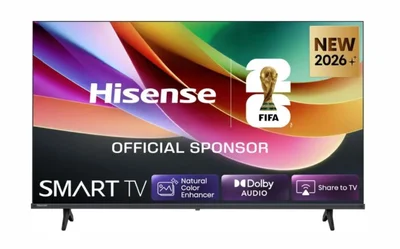 Hisense 40" A4S, Full HD 1920x1080, DLED, HDR, HLG, DTS HD, Smart TV, WiFi, WiFi Direct, 2xHDMI, 2xUSB, LAN, CI+, DVB-T2/C/S2, Black