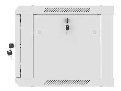 Lanberg rack cabinet 19" wall-mount 6U/600x450 for self-assembly with metal door grey (flat pack)