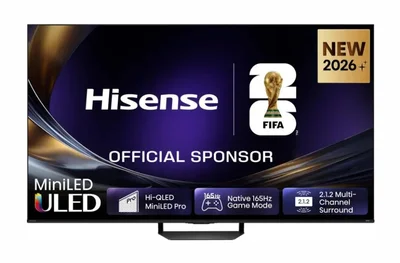 Hisense 65"U7S Pro, 4K Ultra HD 3840x2160, ULED, FALD, Quantum Dot, 165Hz, IPS, HDR 10+, HLG, Dolby Vision IQ, Dolby Atmos, Smart TV, WiFi 5GHz, WiFi Direct, BT, Anyview Cast,light sensor,Solar Powered Remote, 4xHDMI, 2xUSB, LAN, CI+, DVB-T2/C/S2, Black