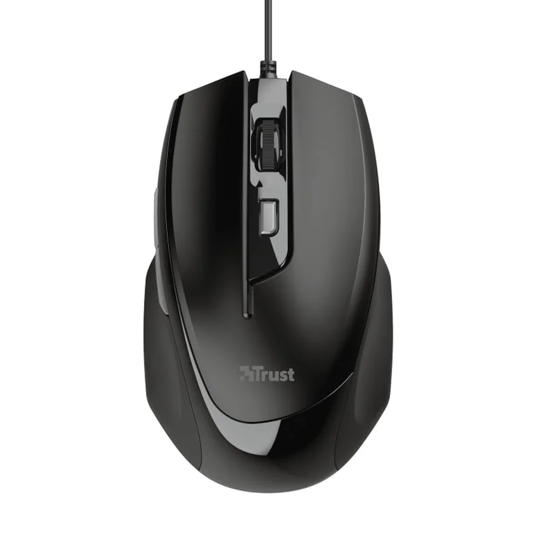 Мишка TRUST Voca Comfort, оптична, 2400 dpi, 6 бутона, черна