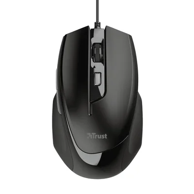 Мишка TRUST Voca Comfort, оптична, 2400 dpi, 6 бутона, черна