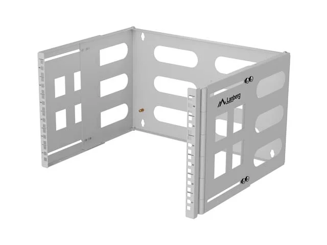 Сгъбаема стойка за стена 19" 6U Lanberg, сива, 497x400/240 мм