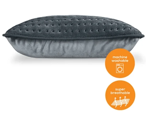 Beurer HK 48 Cosy Heat Pad; 3 temperature settings; auto switch-off after 90 min; washable on 30°; reversable cushion; with inner pad; removable switch; fleece fibre; 40(L)x30(W) cm