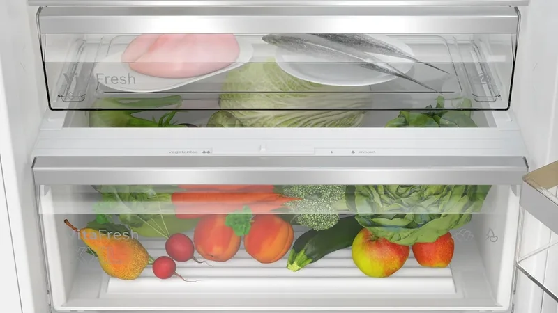 Bosch KBN96ADD0, SER6, BI fridge-freezer XXL, NoFrost freezer, D, 193,5x70,8cm, 382l(284+98), 33dB(B), IC, VitaFresh XXL 0°, EcoAirflow, bottle shelf, Door Open Alarm, fan, HC, soft close flat hinge