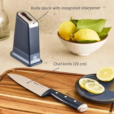 Кухненски нож Tefal – K297S244, комплект с блок, самозаточваща се стойка