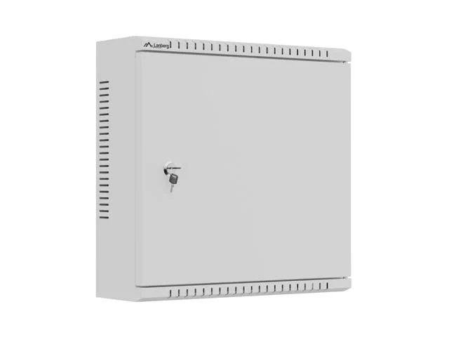 Комуникационен шкаф LANBERG – TPR 10", 2U, 400x400x140 мм, с мрежеста врата, сив