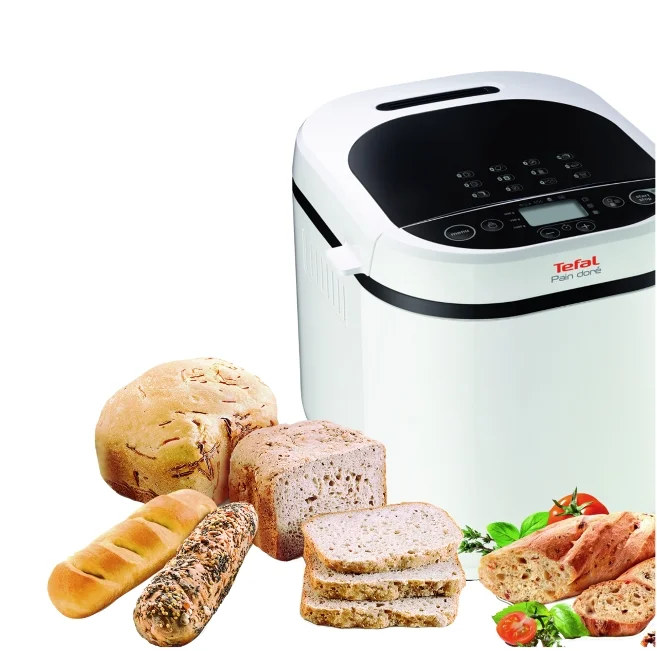 Tefal PF210138, Pain Dore, Breadmaker, 500/750/1 kg, 12 automatic programs, 720W, 3 Levels of crust roasting, LCD display, delayed start, white