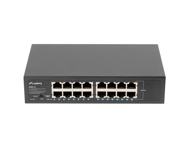 Lanberg switch rsge-16 16x 1GB gigabit ethernet unmanaged rack 10"/19"
