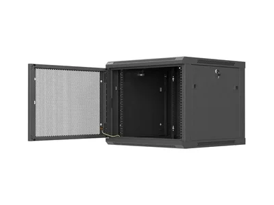 Lanberg rack cabinet 19" wall-mount 9U / 600x600 for self-assembly (flat pack), black