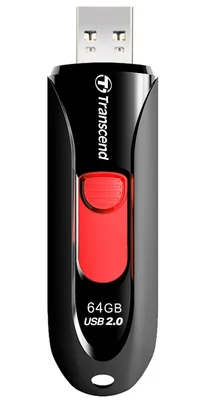 USB флашка Transcend JetFlash 590K 64GB USB 2.0 Черен