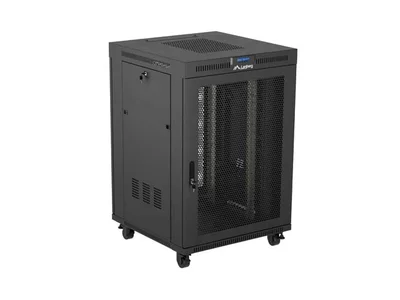 Lanberg rack cabinet 19" free-standing 22U/800x800 (flat pack) with mesh door lcd black v2