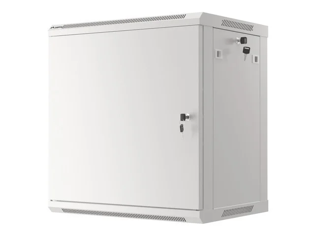 Lanberg rack cabinet 19" wall-mount 12U/600x450 for self-assembly with metal door grey (flat pack)