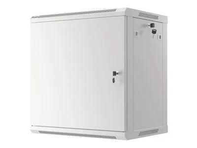 Lanberg rack cabinet 19" wall-mount 12U/600x450 for self-assembly with metal door grey (flat pack)