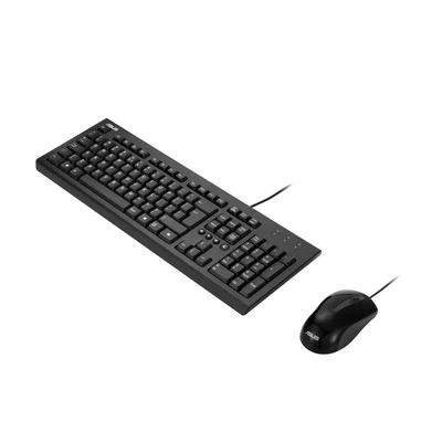 Asus U2000 KEYBOARD+MOUSE/BK/UI//WIN11/COPILOT, Wired, Black