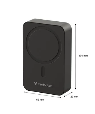Външна батерия Verbatim Charge 'n' Go Essentials Magnetic Wireless 20000mAh Черен