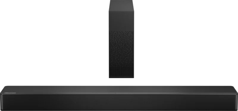 Hisense HS2100 2.1 Ch 240W Sound Bar with Wireless Subwoofer - DTS Virtual X, Dolby Audio, 6 EQ Modes, HDMI ARC, Bluetooth 5.3