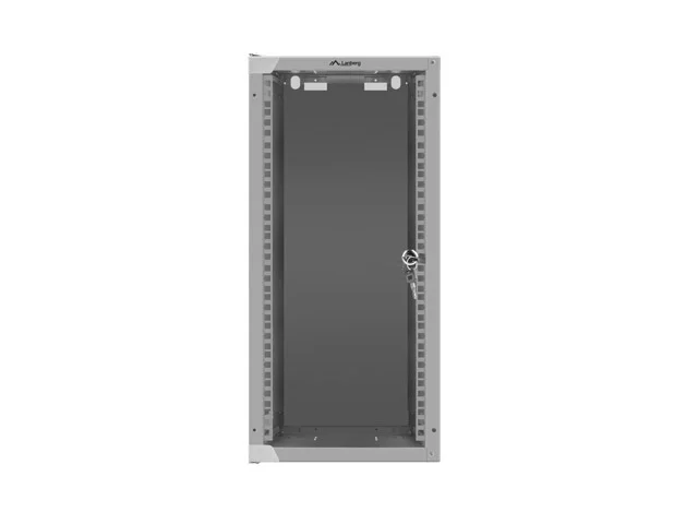 Lanberg rack cabinet 10" wall-mount 12U/280x310 for self-assembly with glass door grey (flat pack)