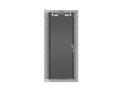 Lanberg rack cabinet 10" wall-mount 12U/280x310 for self-assembly with glass door grey (flat pack)