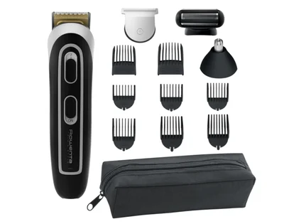 Rowenta TN9140F4, Multistyler Trim & Style Easy, hair + beard + body + ear & nose, cordless, wet & dry, minimum cutting length 0.5mm, hair blade 42mm, 6 fix hair combs, hair cutting lengths 3, 6, 9, 12, mm, beard blade 32mm, 3 fix beard combs, 3 day bear