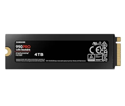 SSD диск SAMSUNG 990 PRO Heatsink 4TB M.2 NVMe MZ-V9P4T0CW