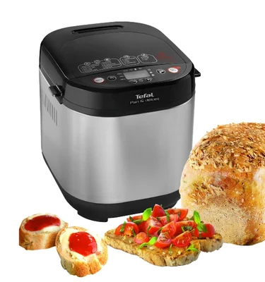 Tefal PF240E38, Pain Plaisir, Breadmaker, 500/750/1 kg, 20 programs, black/Inox, 720W, 3 Levels of firing