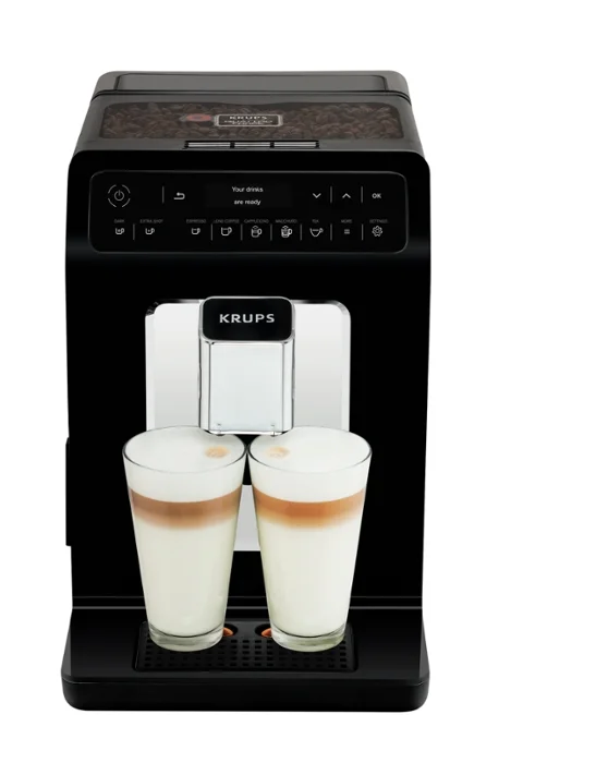 Krups EA890810, Evidence Fully Auto Espresso Machine, 1450W, Led display, 2.3l water tank, black/chrome