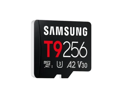 Micro SD карта Samsung T9 256GB UHS-I U3 V30 A2, до 200MB/s четене, до 130MB/s запис