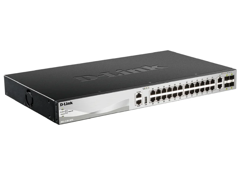 D-Link 24x10/100/1000BASE-T ports Layer 3 Stackable Managed Gigabit Switch with 2x10GBASE-T ports and 4xSFP+ ports