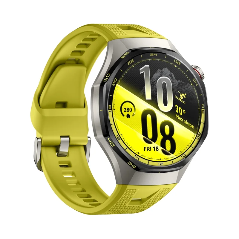Смарт часовник HUAWEI Watch GT 7 Pro Atum-B49W, 1.47" дисплей, жълта флуороеластомерна каишка + Huawei Freebuds SE 4 ANC, бели