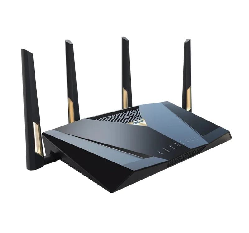 Asus Gaming Wireless Router, RT-BE88U, BE7200, Dual-Band, Quad-Core 2.6GHz CPU, 256MB/2GB Flash/RAM, 4K-QAM, MLO, 10G dual-port, SFP+, 2.5G quad-port, AiProtection Pro, Adaptive QoS, VPN Fusion, Instant Guard, IPTV, OFDMA, MU-MIMO, AiMesh, Black