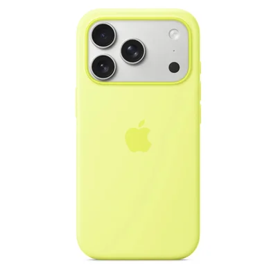 Apple iPhone 17 Pro Silicone Case with MagSafe – Neon Yellow