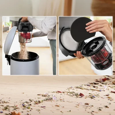 Прахосмукачка BOSCH – BGC05RD2H, серия 2, 700W, без торба, червен/черен