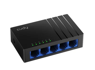 Cudy GS105D 5-Port Gigabit Desktop Switch, 5 10/100/1000M RJ45 Ports, Desktop Plastic Case