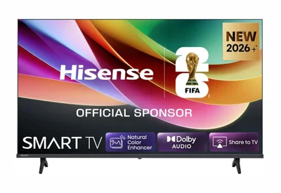 Hisense 32" A4S, HD 1366x768,3000:1, DLED, HLG, DTS Virtual X, Smart TV, WiFi, WiFi Direct, BT, VIDAA U7,Anyview Cast, 2xHDMI, 2xUSB, LAN, CI+, DVB-T2/C/S2, Black