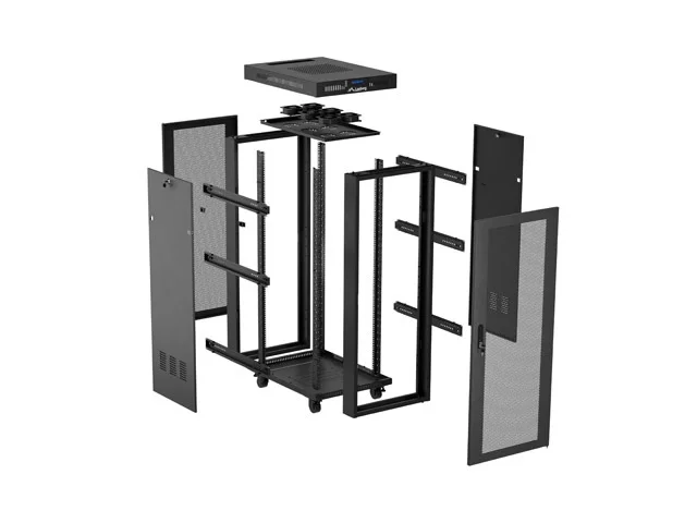 Lanberg rack cabinet 19" free-standing 32U/600X1000 (FLAT PACK) with mesh door LCD black