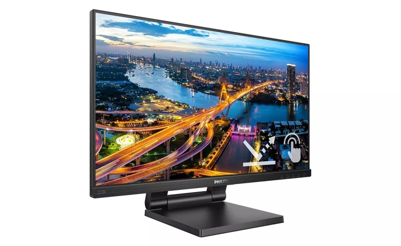 Philips 222B1TC/00, 21.5" Touch (anti-glare), IPS, WLED, 1920x1080@75Hz, 4ms GTG, 250cd m/2, 1000:1, DCR 50M:1, Adaptive Sync, FlickerFree, Low Blue Mode, 2Wx2, Tilt, Height Adjust, D-SUB, HDMI, DP, USB hub