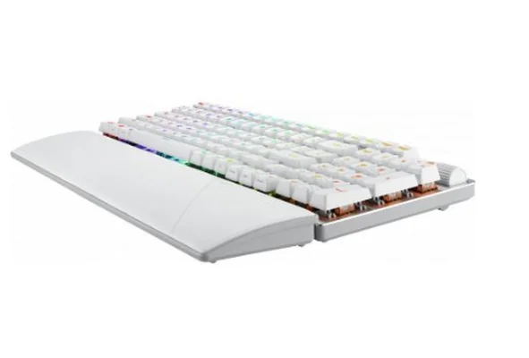 Геймърска клавиатура ASUS ROG Strix Scope II 96 Wireless, Tri-Mode, механични превключватели ROG NX Snow, PBT капачки, RGB, бяла