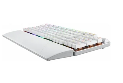 Геймърска клавиатура ASUS ROG Strix Scope II 96 Wireless, Tri-Mode, механични превключватели ROG NX Snow, PBT капачки, RGB, бяла