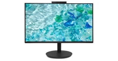Acer Vero CB242YD6bmiprcx, 23.8'' FHD (1920x1080), IPS, 120Hz, 100M:1, 250nits, 4ms (GTG)/1ms(VRB), AdaptiveSync, VGA, HDMI, DP, Audio In/Out, ZeroFrame, Speakers, Adj.WebCam 5M/Mic array, Energy Class B, TCO, Black, 3Y