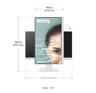BenQ GW2486TC 24" IPS, FHD, 100Hz, 1920x1080, USB-C 65W, DP1.2x1, HDMI1.4x1, DP out, Speaker 2Wx2, Height Adjustable Stand, coding mode