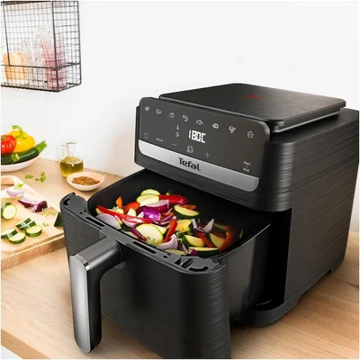 Фритюрник с горещ въздух Tefal Easy Fry Mega Compact EY8618E0 7.5L, 2020W, LED дисплей, Черен