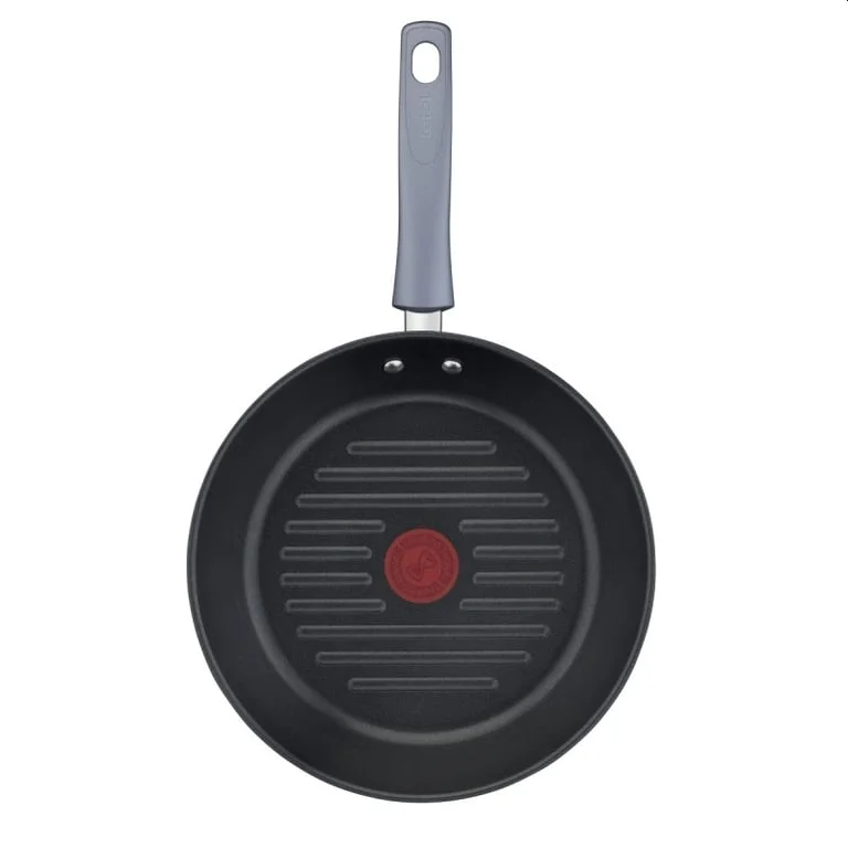 Грил тиган Tefal DAILY COOK G7314055 26 см, неръждаема стомана, незалепващо покритие, Thermo-Spot, Black & Silver