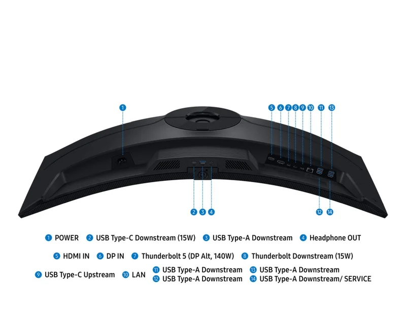 Монитор SAMSUNG – ViewFinity S85TH LS40H850TAUXEN, 40" Curved, 5K2K WUHD, VA, 144Hz, AMD FreeSync Premium
