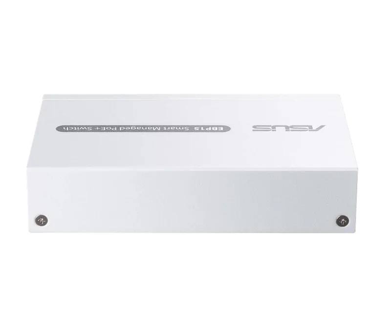 Asus Business 5Port Smart Managed Switch PoE+,ExpertWiFi EBP15, 4 ports PoE+, 60W, VLAN, QoS, Port Mirroring, wall mounting,White