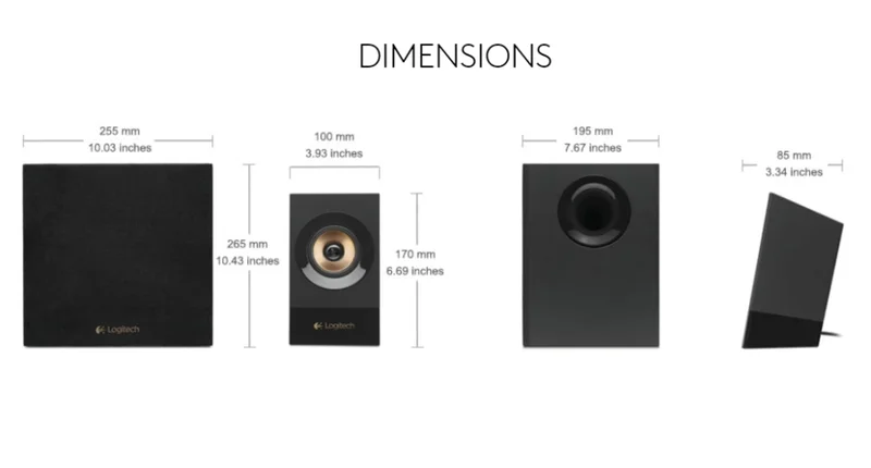 LOGITECH Z533 Speaker System 2.1 - BLACK - 3.5 MM