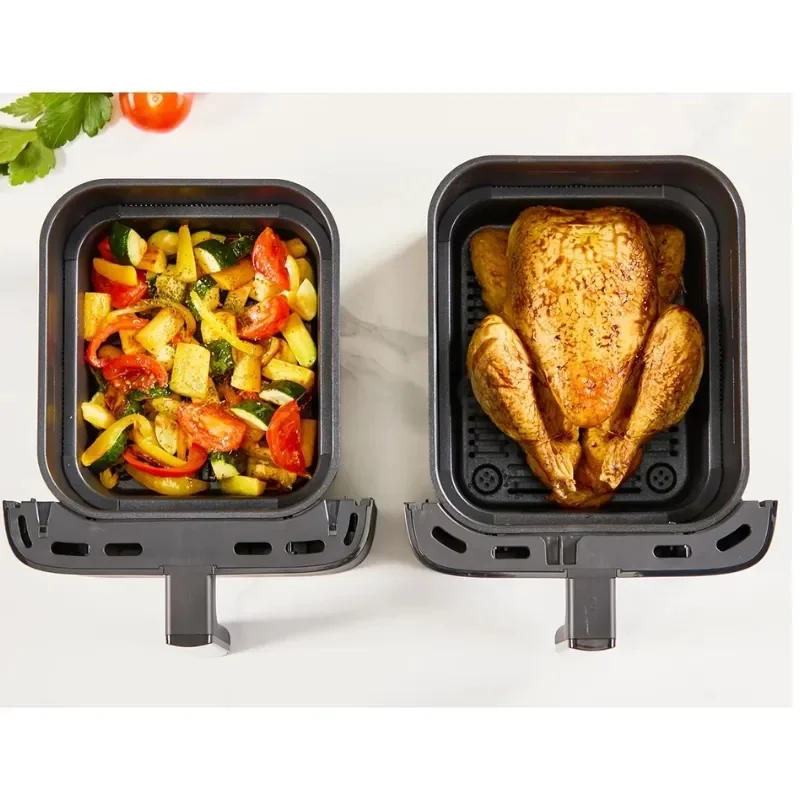 Уред за здравословно готвене Tefal EY7568E0 Crispy Stack Genius+ аксесоари, 10 л, 2700 W, черен