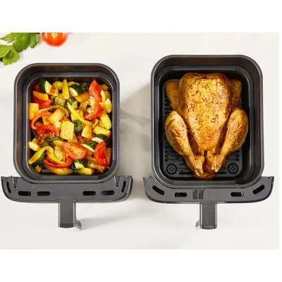 Уред за здравословно готвене Tefal EY7568E0 Crispy Stack Genius+ аксесоари, 10 л, 2700 W, черен